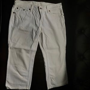 Lucky Brand Knee Length White Shorts, Size 26.
